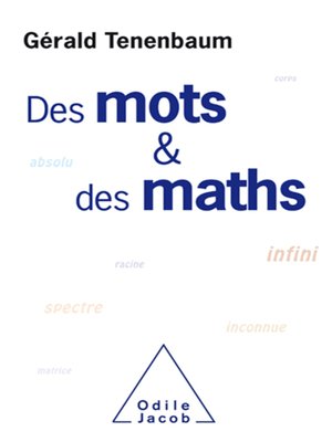 cover image of Des mots et des maths